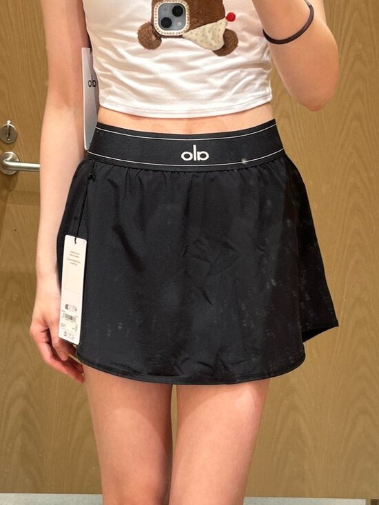 ALO Yoga Pants - 🎭NWT ALO Yoga🌼Black Match Point Tennis Skirt Athletic Fit